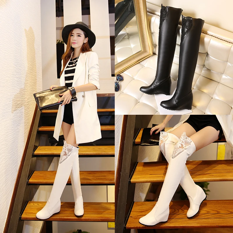 Женские сапоги сезон осень зима 2018 женские модные на плоской подошве Сапоги выше