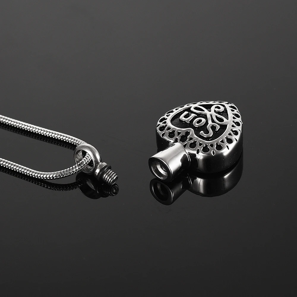 IJD8373 Retro Heart Urn Family Member Son Loss Keepsake Urns Memorial Jewelry Hold Ashes Cremation Pendant | Украшения и
