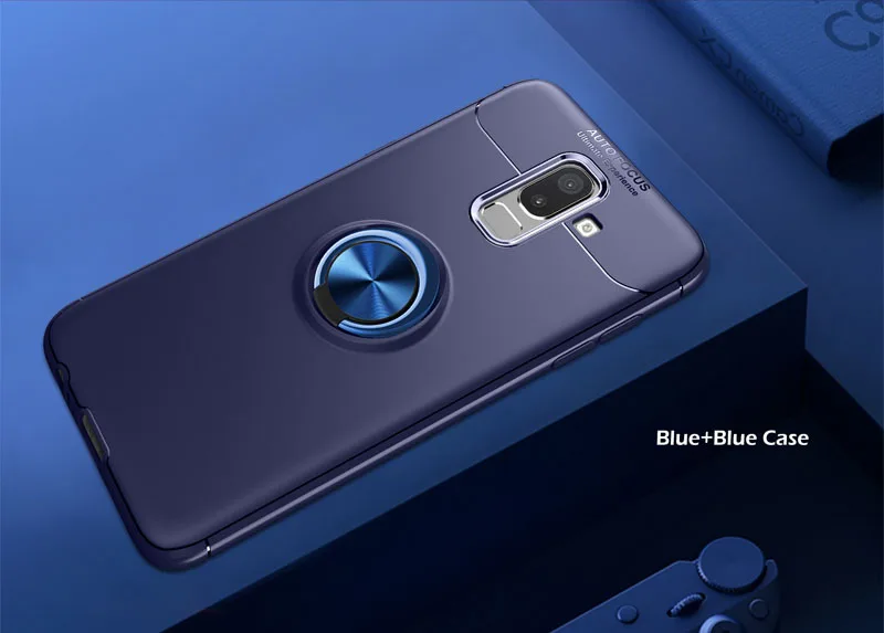 Для samsung Galaxy Жан стенд с металлическим кольцом чехол Galaxy A6 плюс A6+ Мягкий силиконовый чехол-бампер SM-A605K SM-A605FN/DS SM A605FN/DS