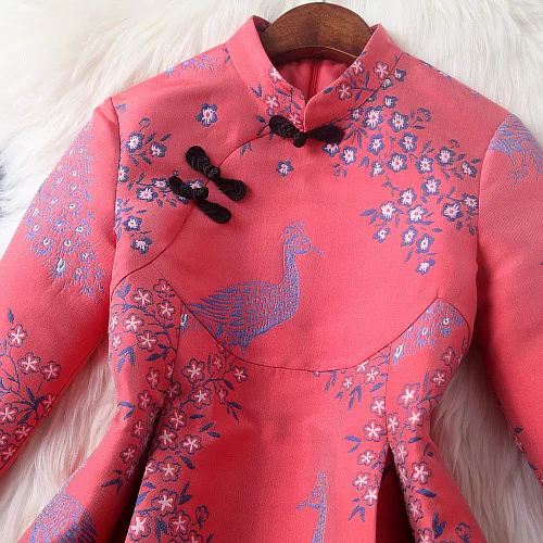 Женское жаккардовое бальное платье модное розовое элегантное короткое с