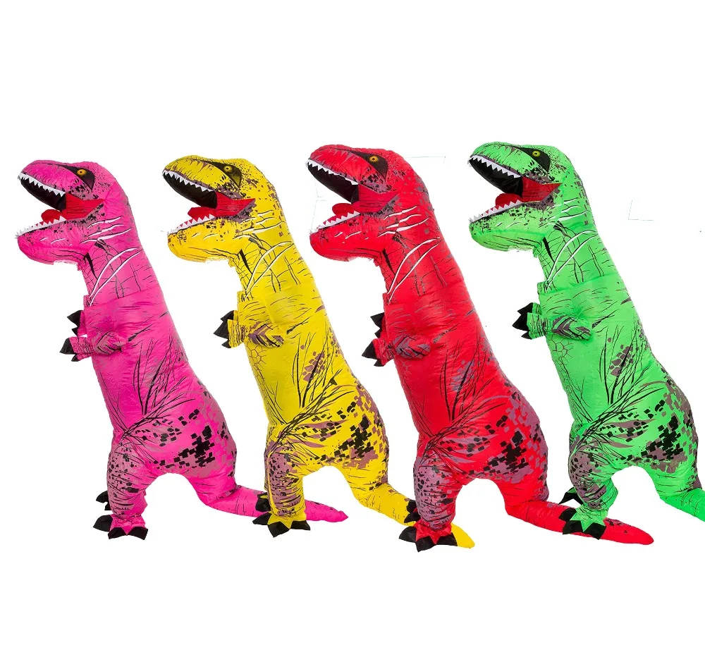Надувной костюм динозавра взрослый гигантский Юрский T Rex для Хэллоуина|costume