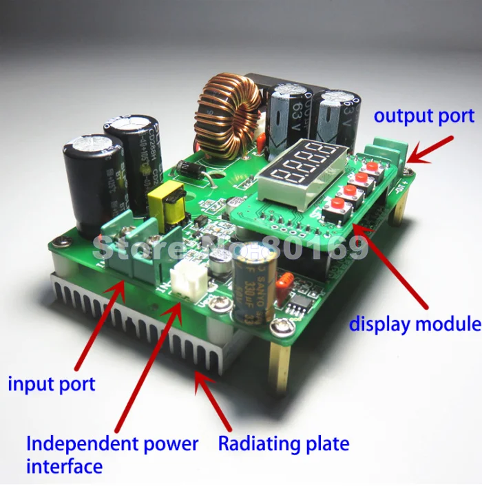 Высокая Мощность DC-DC понижающий модуль 12 V-72 V до 0-60V 12A CNC регулируемый Мощность питания преобразователь с светодиодный Дисплей 720W