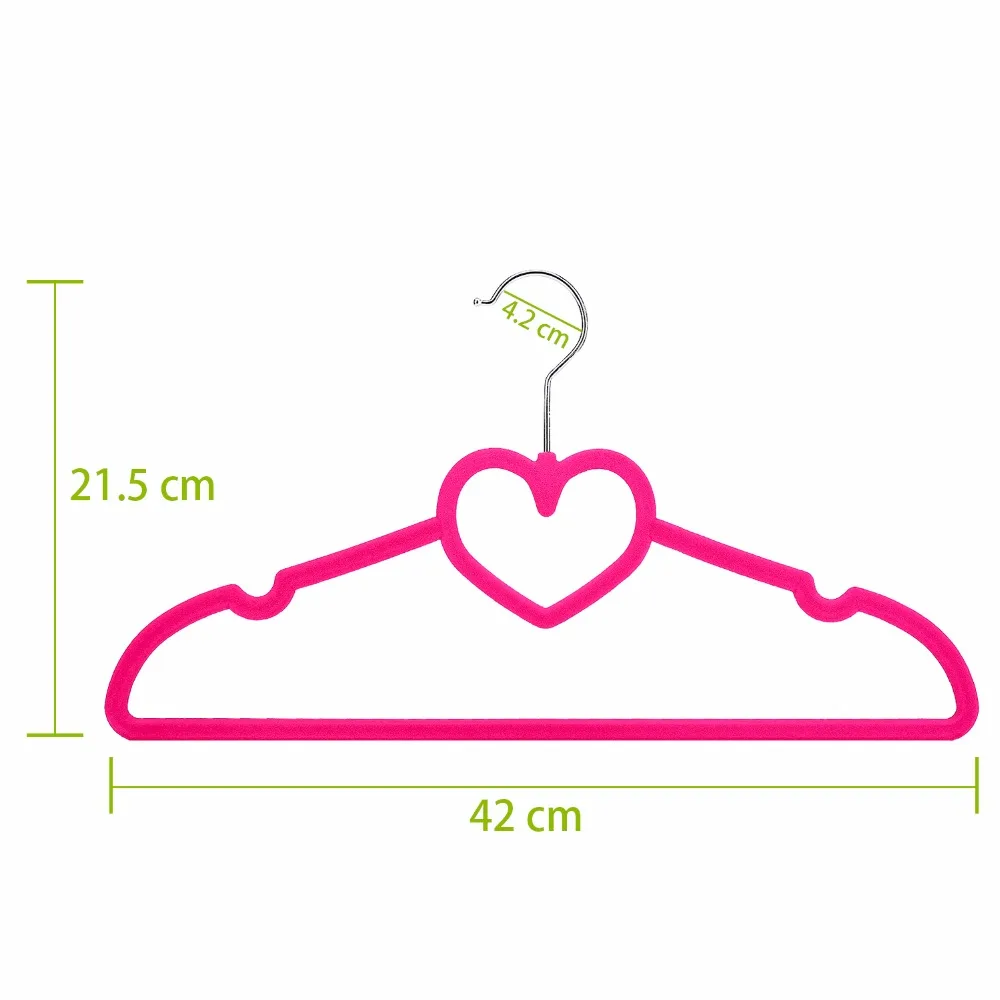 Высококачественные тонкие вешалки из бархата в форме сердца вешалка для костюма