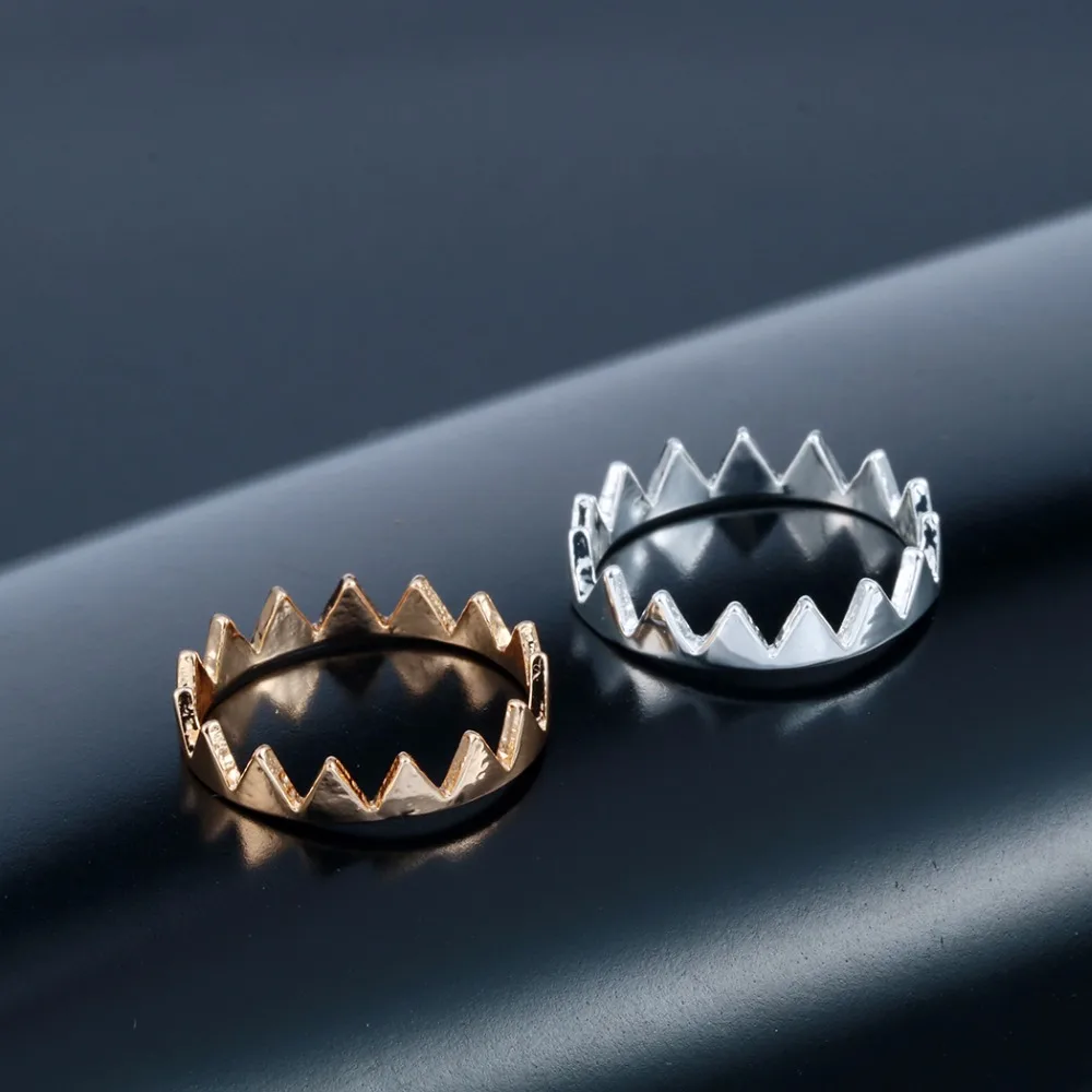 Оптовая продажа 10 шт золотое покрытие Милая корона дизайн кольцо элегантный