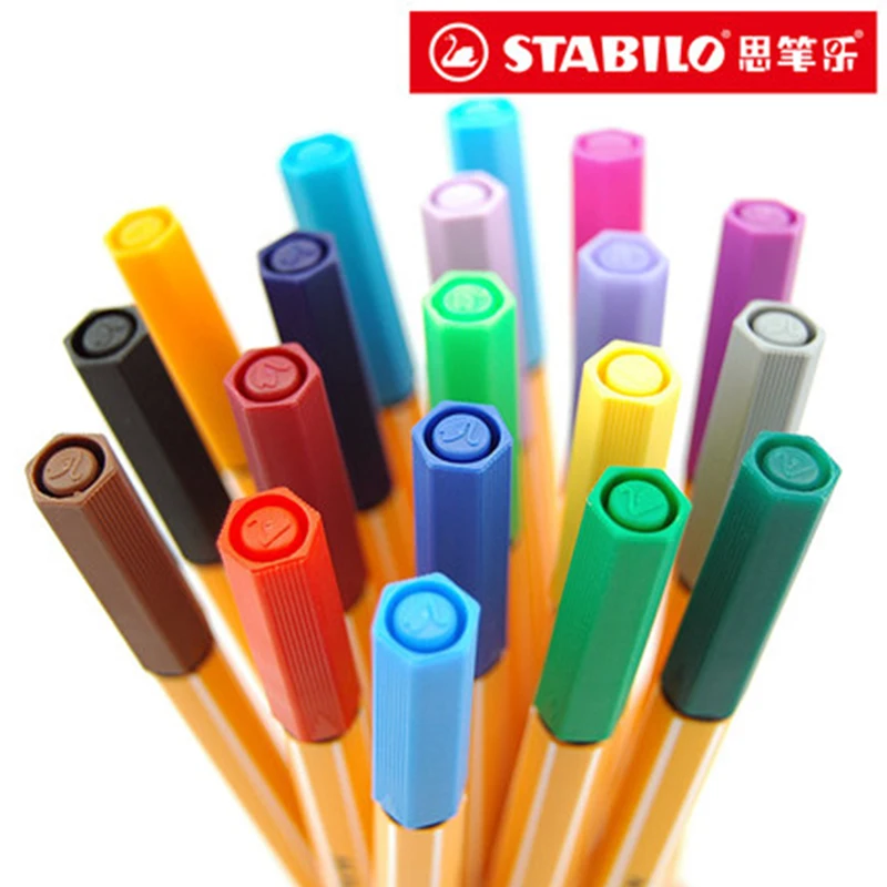 25 шт. Германия STABILO Stabilo волокна пера Лебедь 88 волокно ручки &quotStabilo&quot эскизная