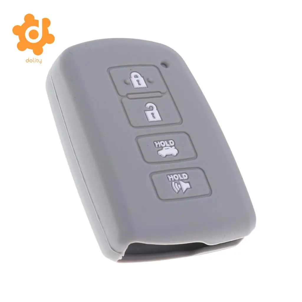 2X Силиконовый чехол для автомобильного ключа Toyota RAV 4 Clear + серый|car key case cover|fob