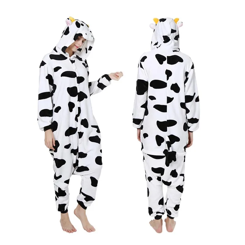 Унисекс мультфильм животных Хэллоуин пижамы костюм Косплэй Пижама фланель