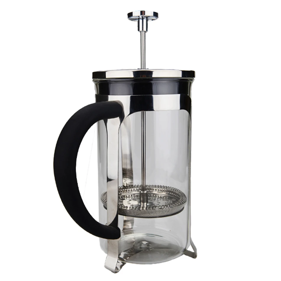 TTLIFE 0.35L/0.6L Нержавеющая сталь Французский пресс-горшок кофе Плунжер чай заварки с фильтром боросиликатного стекла кофейная посуда