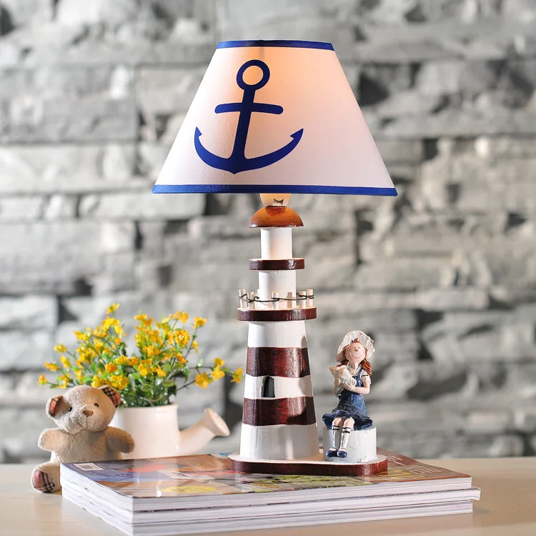 Маяк в средиземноморском стиле обучения лампы Кабинет лампа для мальчиков и