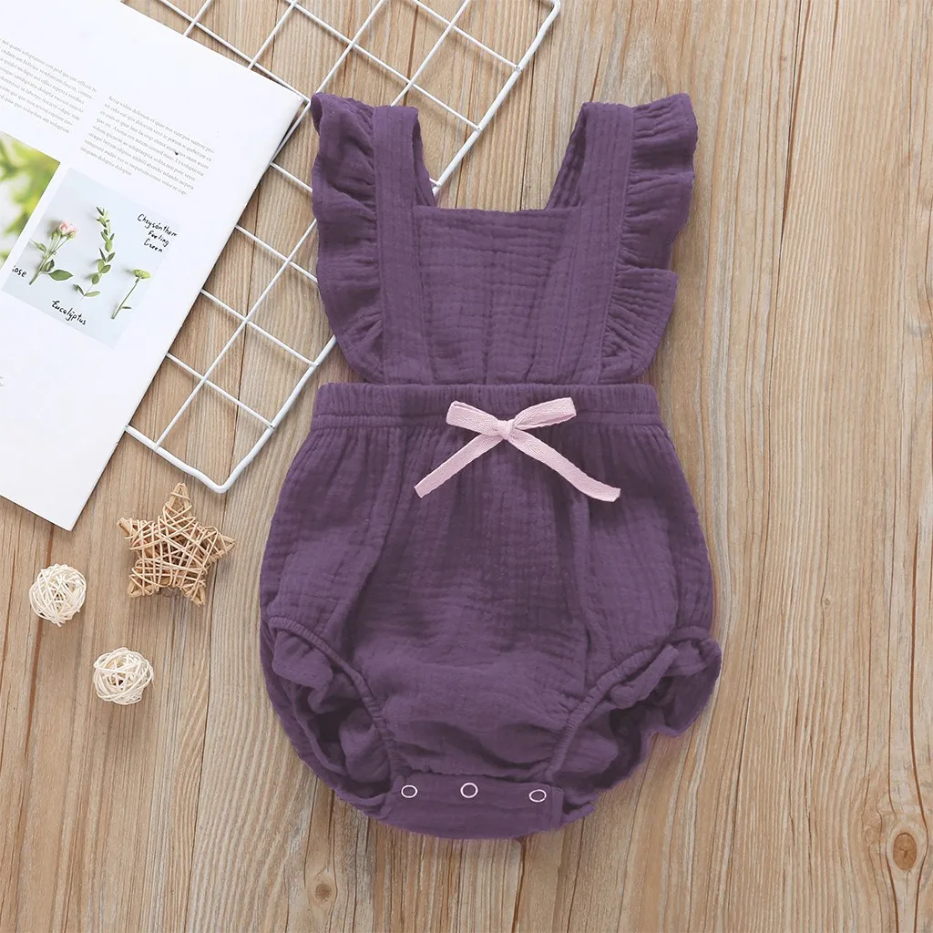 Летняя детская одежда для новорожденных маленьких мальчиков и девочек