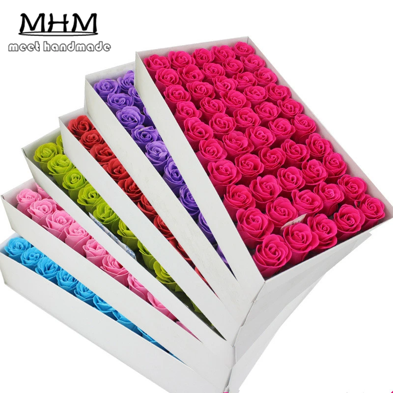 10pcs Artificial Flowers Scented Bath Soap Rose Flower Petal Gift For Valentine's Day Wedding Gift/birthday Gifts | Дом и сад
