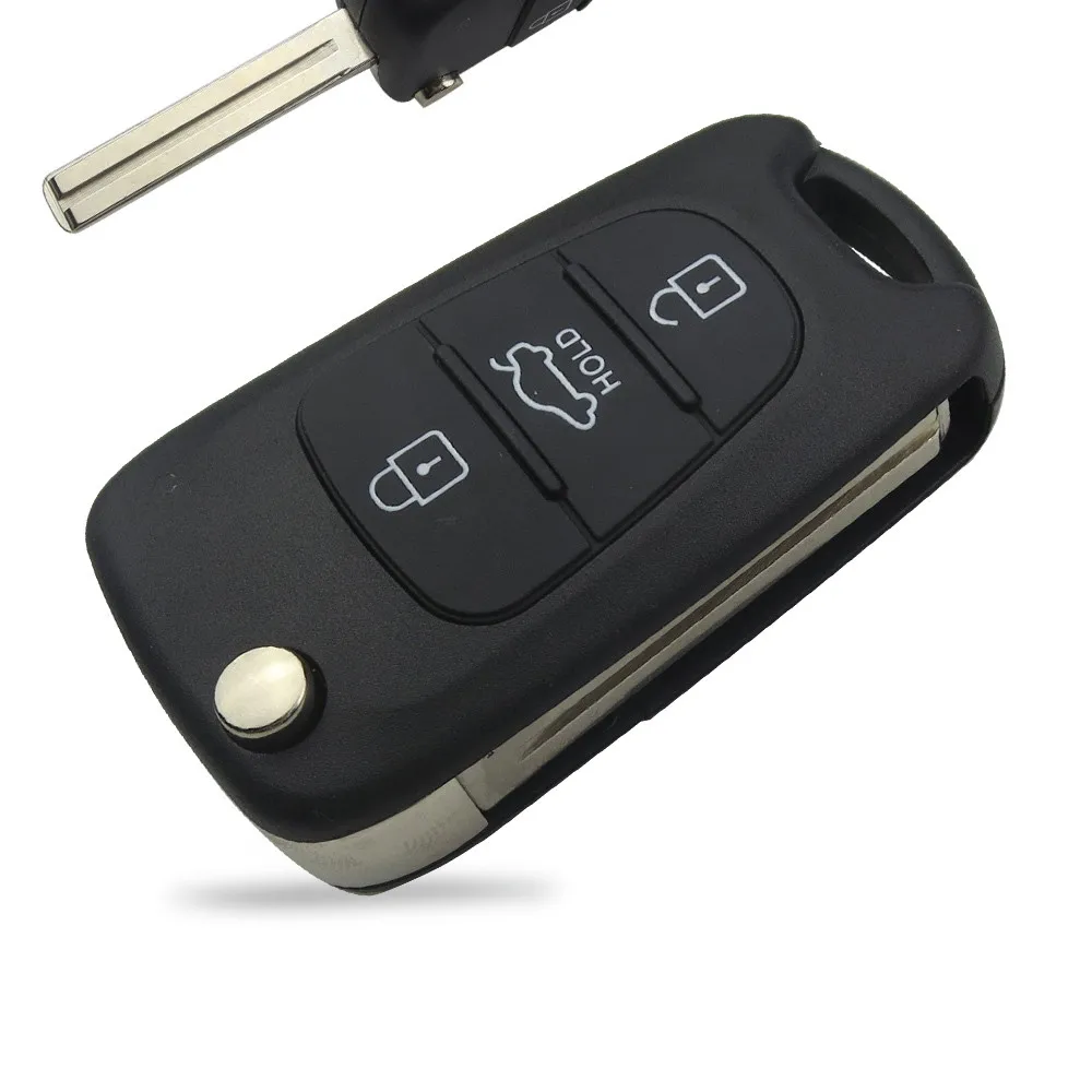 OkeyTech 10 шт. для Hyundai Elantra i30 i40 i20 IX35 Kia Picanto Rio K5 3 кнопки откидной складной