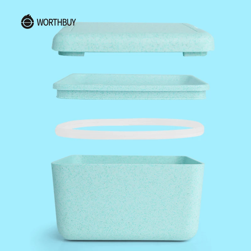 WORTHBUY японский Ланч-бокс для микроволновки детей школы пшеничной соломы