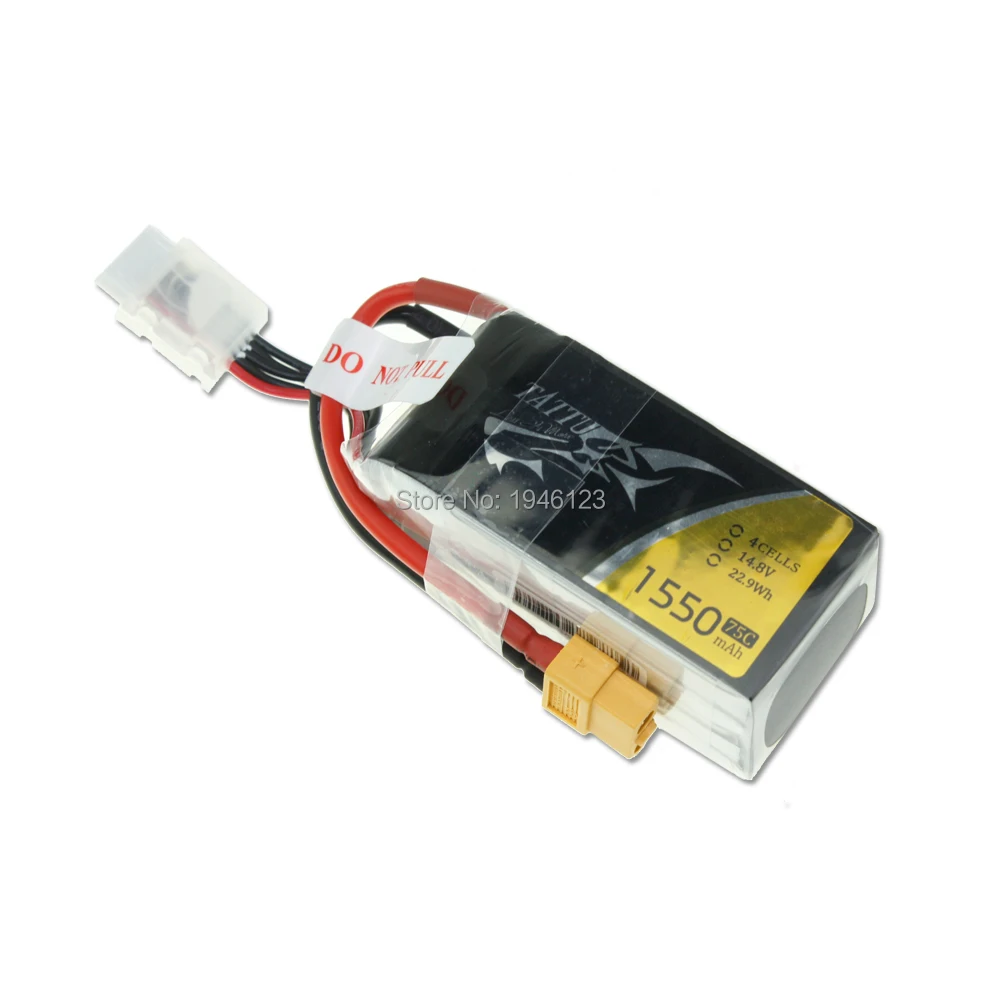 Аккумулятор Tattu 4S 75C 14,8 V 1300mAh 1550mAh 1800mAh Lipo Racing с разъемом XT60 для FPV квадрокоптера дрона радиоуправляемого вертолета автомобиля