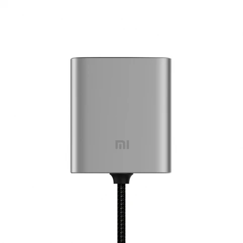 Xiaomi металлический двойной USB Смарт центрального зарядки Температура быстро Зарядное устройство MAX 36 Вт DC 5 В/12 В/24 В 2/3A в случае если у вас возникают какие-либо сложности светодиодный автомобиль Зарядное устройство - Тип штекера: extion cable