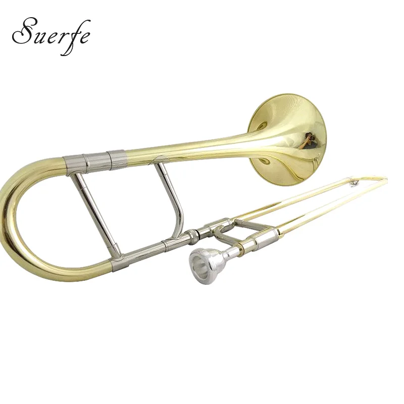 Eb Alto Trombone с чехлом и мундштуком Желтая латунь Trombones Музыкальные - Цена: 20 779,78 руб.
