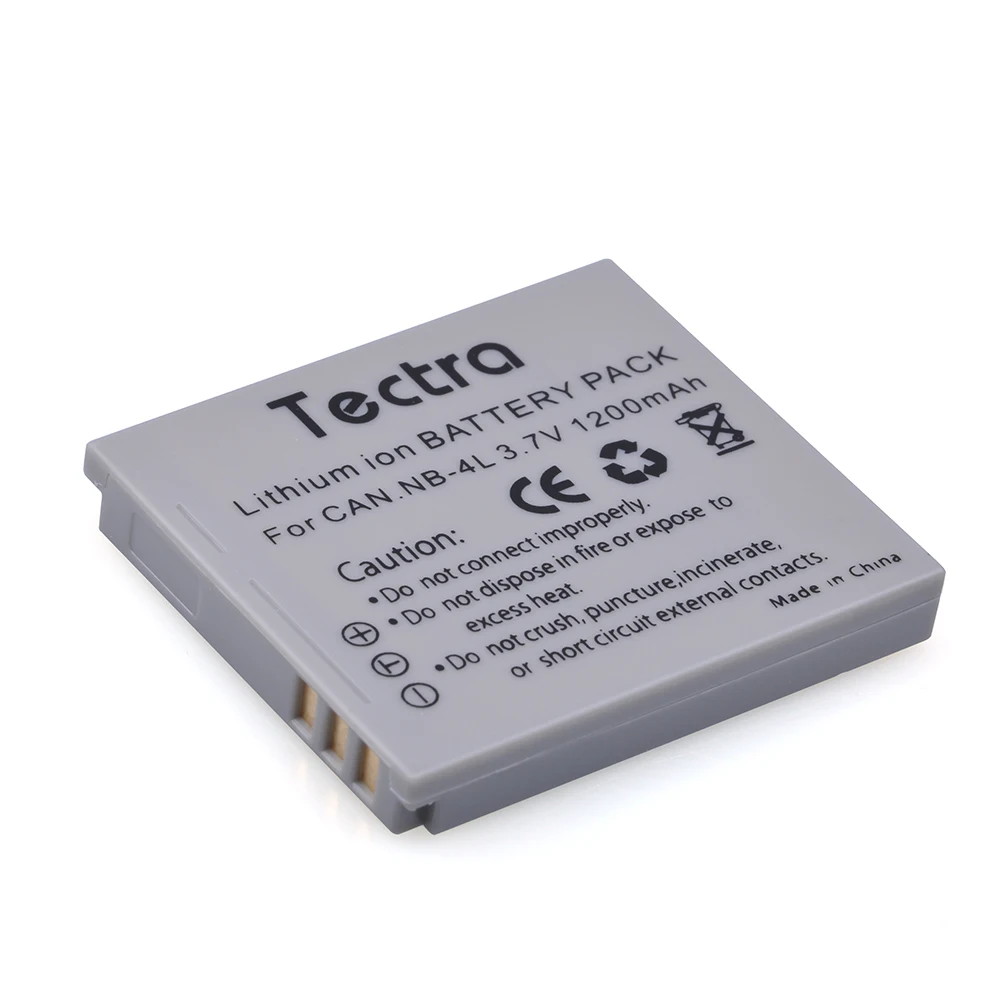 Tectra 4xNB 4L NB батарея для камеры Canon PowerShot SD30 SD40 SD400 SD600 SD1000 TX1 SD750 SD780 IS SD1400 ELPH 300|battery for