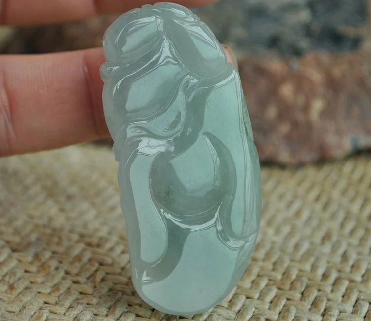 Exquisite natural jade Maitreya Buddha pendant e152# | Украшения и аксессуары