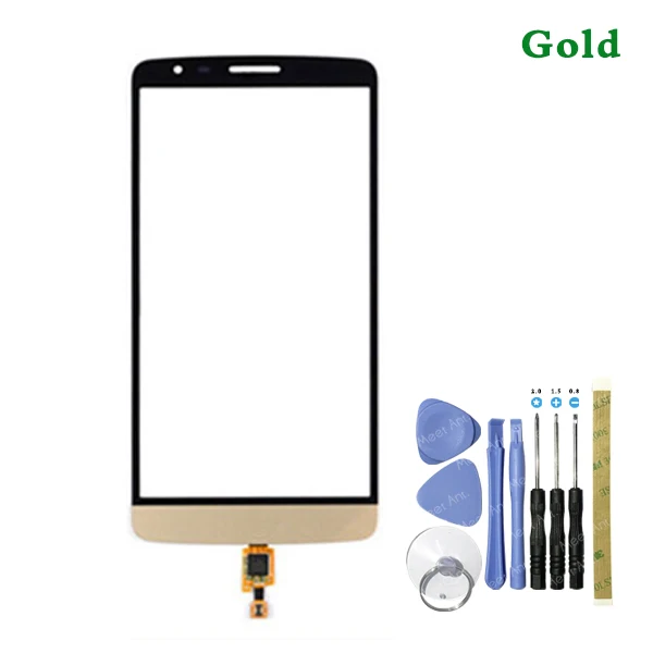 gold With Tool Замена высокого качества 5," для LG G3 Stylus D690N D690 сенсорный экран дигитайзер сенсор Передняя стеклянная панель объектива Черный Белый Золотой - Цвет: gold With Tool
