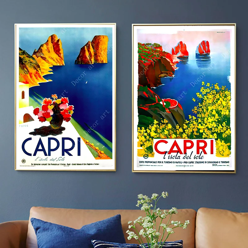 Сардиния путешествие в Италию остров холст картина старинные стены крафт