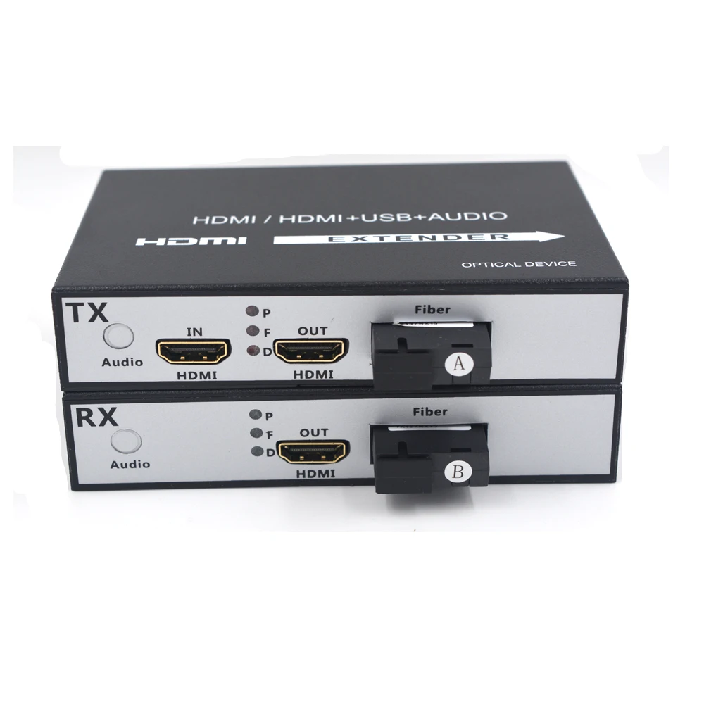 Высокое качество HDMI удлинитель, HDMI сигнал по оптоволокну до 20 км однорежимный, передатчик и Recevier