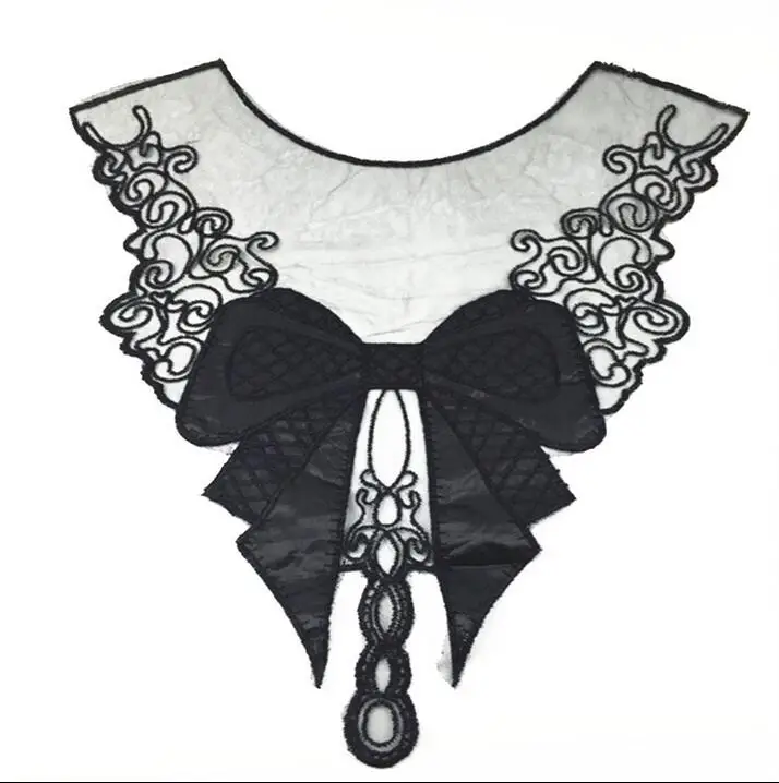 Кружевной воротник с бантом для рукоделия 1 шт. аксессуары одежды из ткани