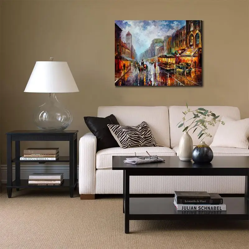 Goede Hedendaagse Kunst Los Angeles Mes Olieverf Canvas Mooie Landschap Foto Voor Muur Decor