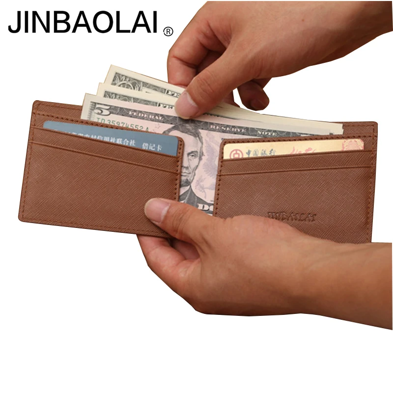 Мужской однотонный кошелек простой стиль зажим для денег синий коричневый