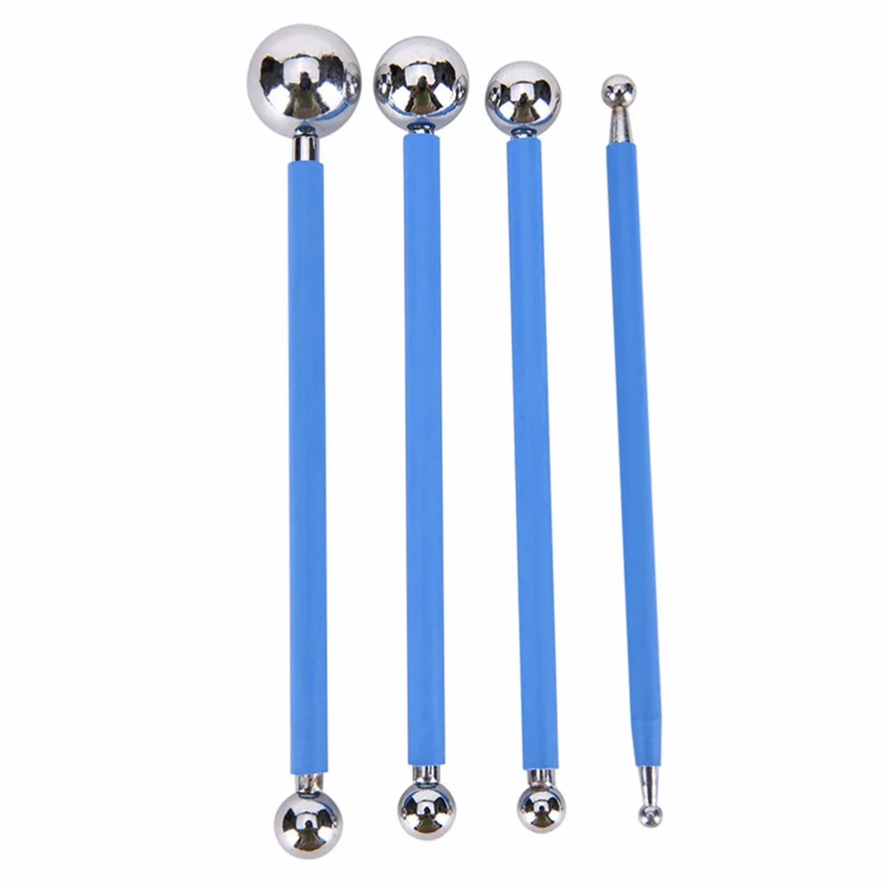 

4pcs/set DIY Stainless Steel Professional Polymer Clay Tools Slime Playdough Tool Sculpture Tools Toys For Clay Carving