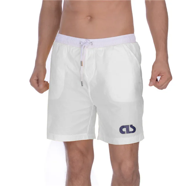 Летний купальник mayo мужские плавки для купания пляжные шорты maillot de bain badpak zwembroek heren sunga masculina плавки - Цвет: White and White