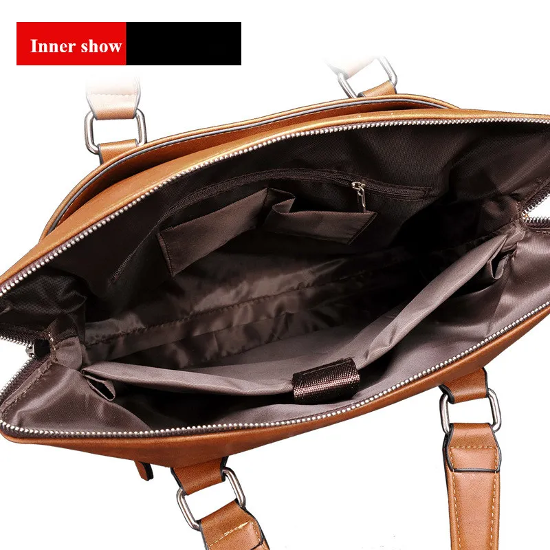 2017 г. мужские Бизнес Crossbody сумка PU Портфели Tote ноутбук мужская сумка-мессенджер