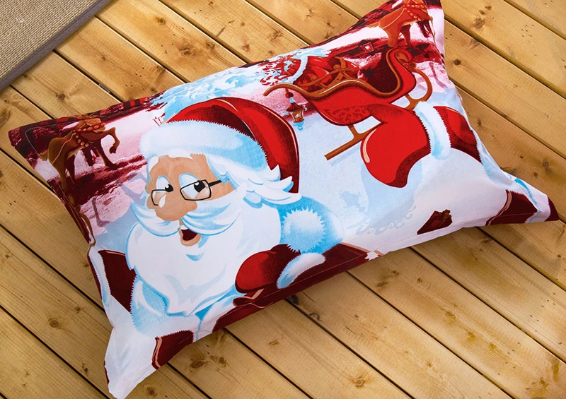 3D и мультипликационным принтом «Merry Christmas Санта Клаус комфорт постельное бельё Стёганое одеяло чехол+ подушка чехол 3 шт. Детские подкладке; детская куртка на подкладке из хлопка; комплекты постельного белья