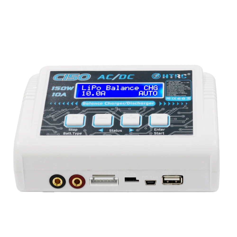 HTRC C150 lipo зарядное устройство AC/DC 150 Вт 10A RC батарея баланс смарт-зарядное устройство для LiPo LiHV жизнь Lilon NiCd NiMh Pb батарея dis зарядное устройство