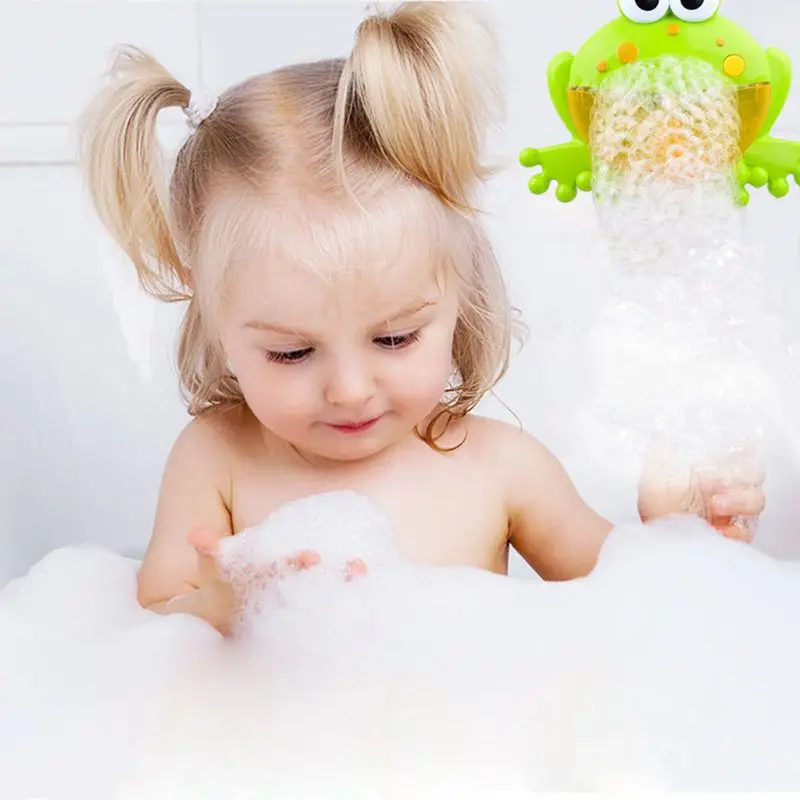 Лягушка Игрушки для ванной Bubble Maker музыкальная Ванна детский душ купальные