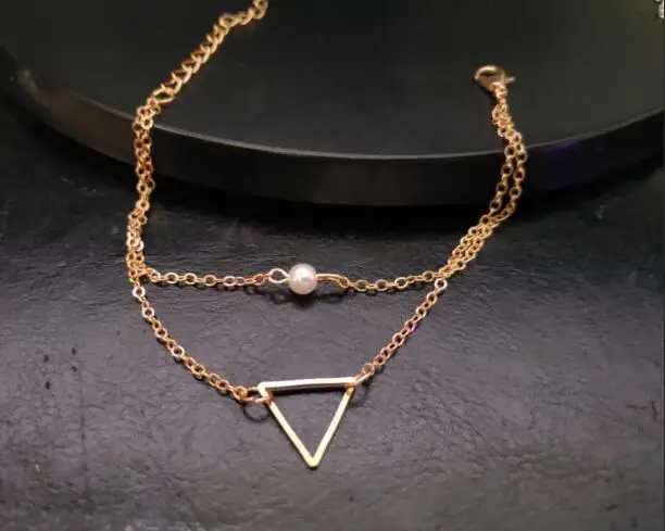 L 269 2018 hot new summer pearl double layer necklace alloy pendant bracelet female jewelry accessories factory direct | Украшения и