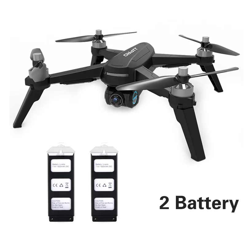 5G WiFi FPV Бесщеточный селфи 1080 P широкоугольная HD камера gps позиционирование складной Радиоуправляемый Дрон Квадрокоптер RTF Профессиональный беспилотник - Цвет: Black 2 batteries
