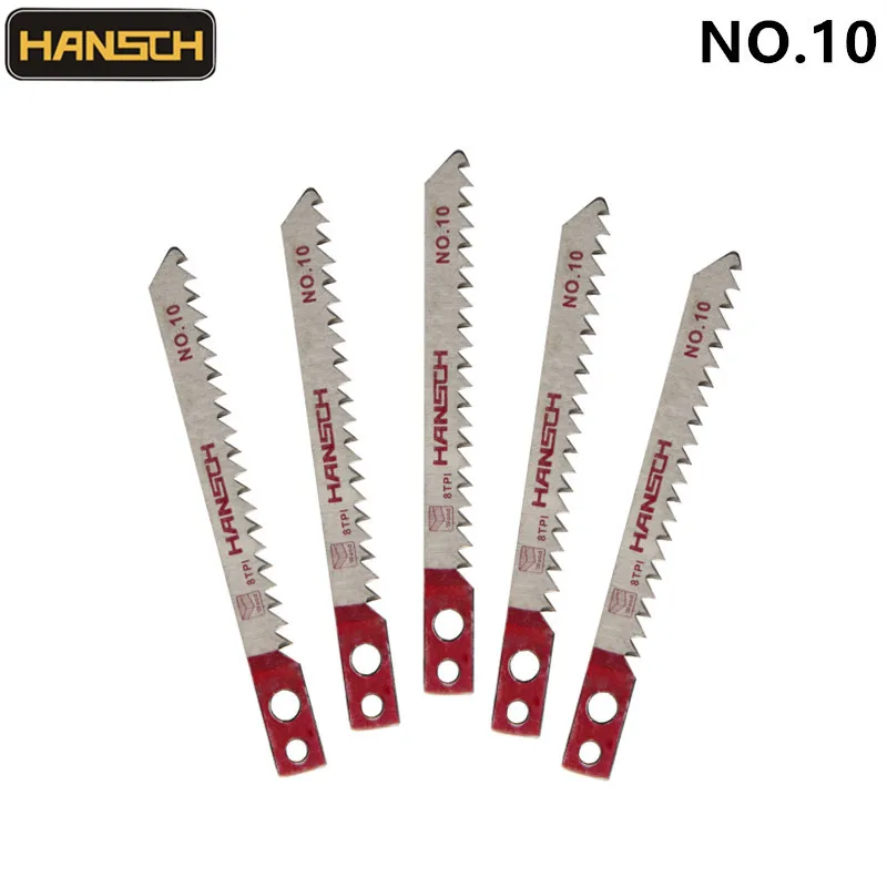 

HANSCH 5pcs Jig Saw Blades 80*3 NO.10 Wood Fsat Cut HCS For Makita Cutting Tool