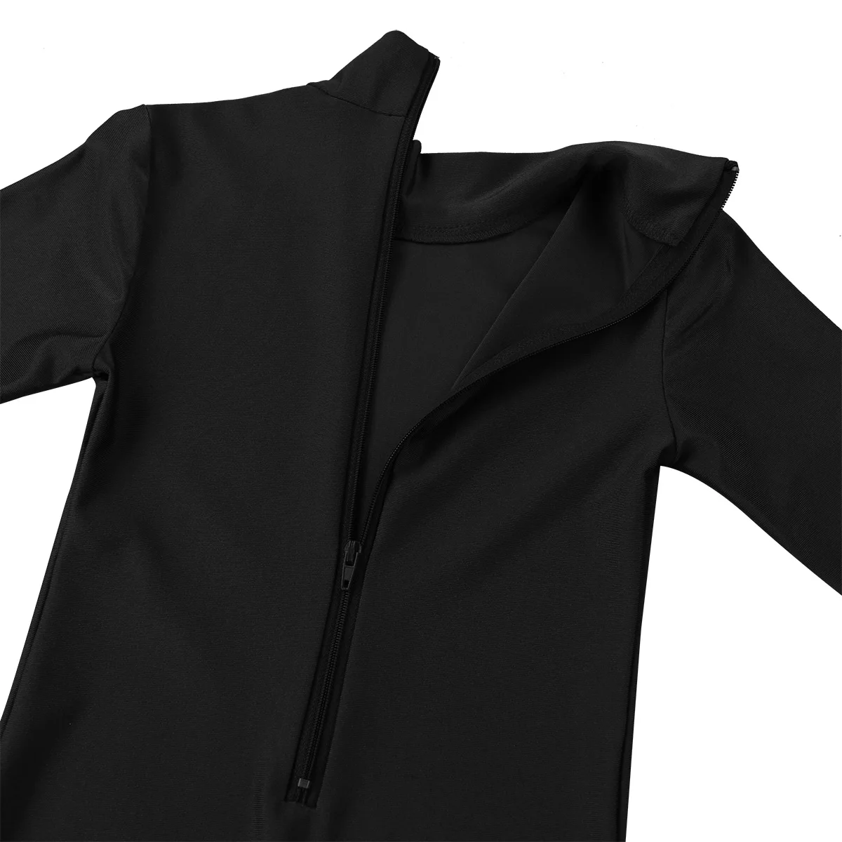 Детский балетный костюм с длинными рукавами на молнии для девочек