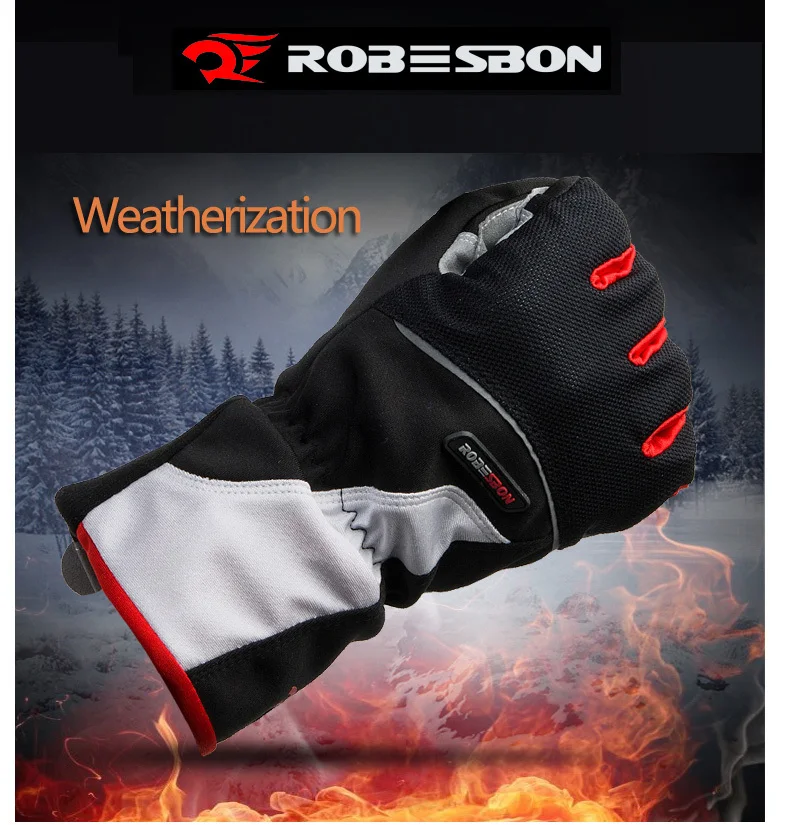 Высококачественные теплые утолщенные велосипедные перчатки флисовые