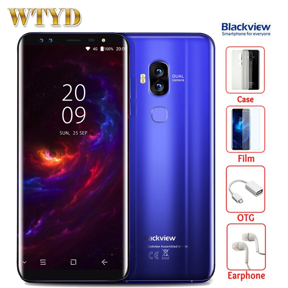 Blackview S8 4 Гб + 64 двойная задняя камера две фронтальные камеры Идентификация