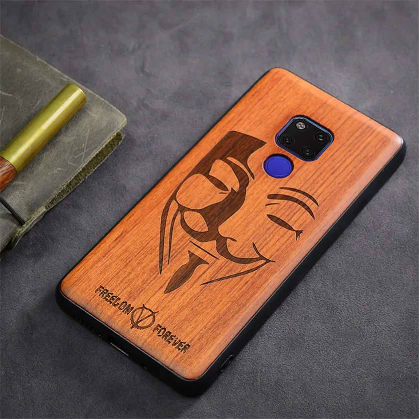 Резной деревянный ящик для huawei mate 20 huawei mate 20 pro противоударный чехол TPU бампер чехол для huawei mate 20 X чехол из дерева
