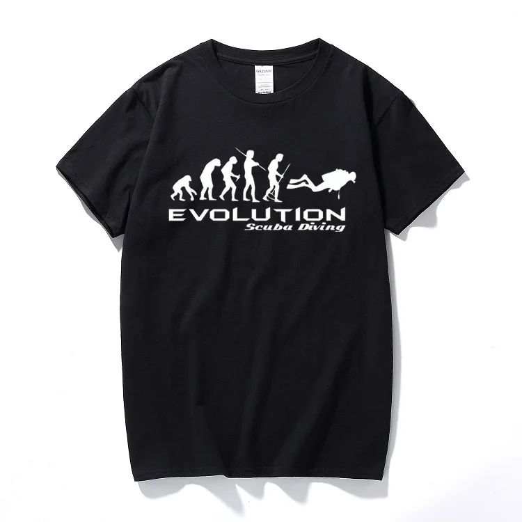 

Men clothes Evolution of Scuba Divings t shirt Funny t-shirt swiming retro Sea cool Boat party cotton short sleeve tshirt tops