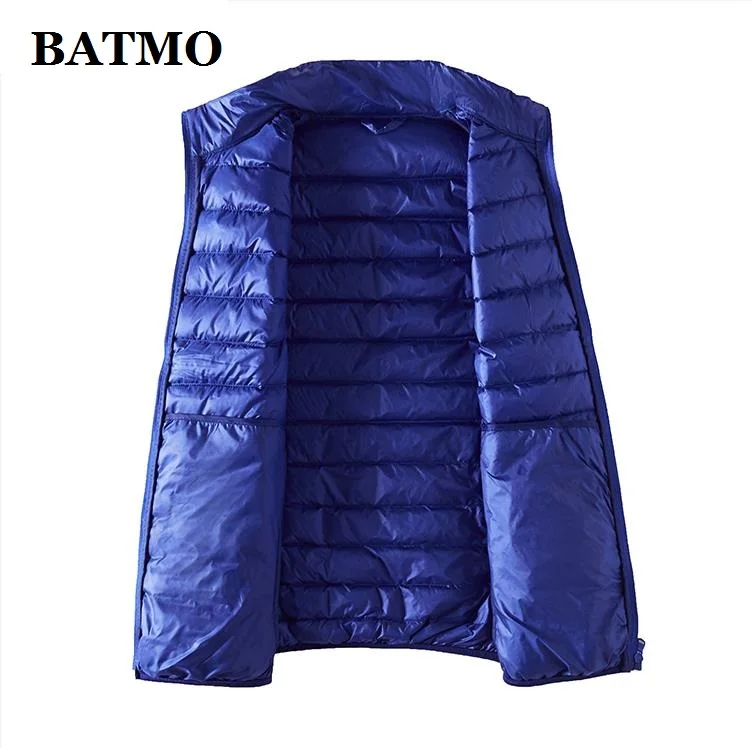 BATMO 2019 new arrival autumn high quality 80% white duck down jackets men's thin Down jacket vest men F77 | Мужская одежда