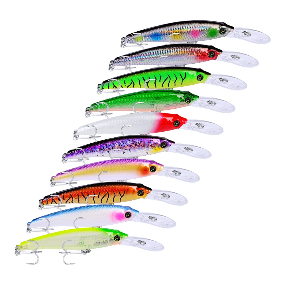 1pcs Fishing Lure Kit Minnow floating Isca Crankbait Bait Pesca Jig Hook Set With Double Fish Hooks | Спорт и развлечения