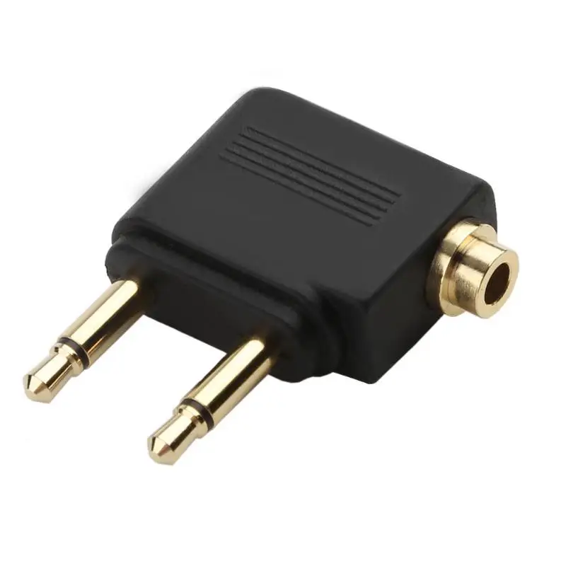 

ALLOYSEED 3.5mm Jack Audio Headphone Converter Adapter For Airline Airplane Travel Earphone Headset 3.5mm Connector Plug Adaptor