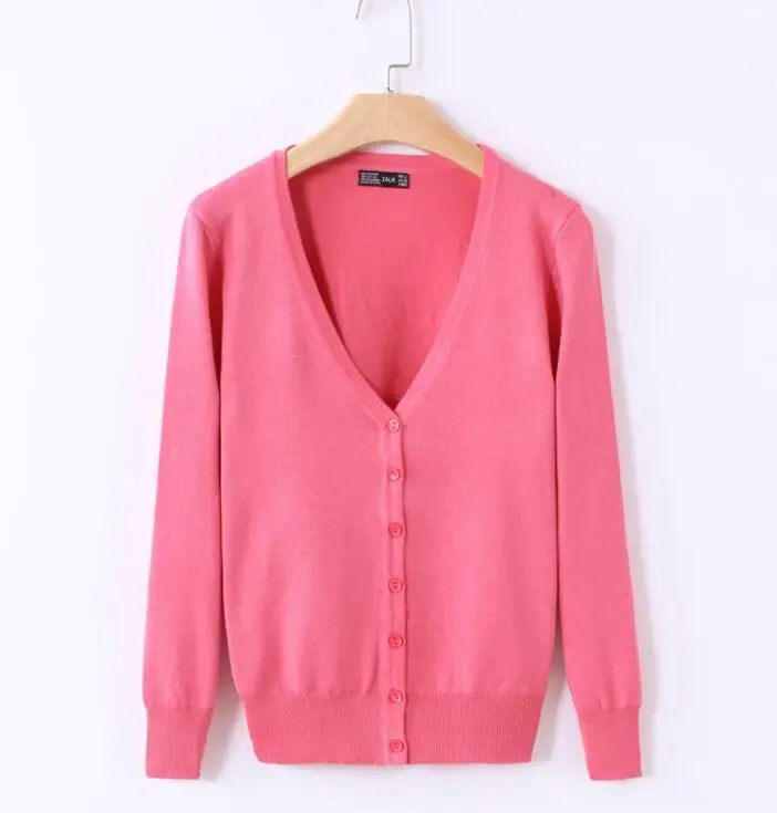 

2016 Autumn Winter Women Long Sleeve V-Neck Cardigans Sweaters Casual Candy Colors Tops Sweaters Coat