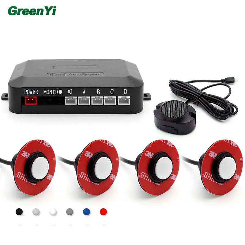 Парктроник с датчиком парковки 4 шт. черный серебристый белый синий красный 13 мм