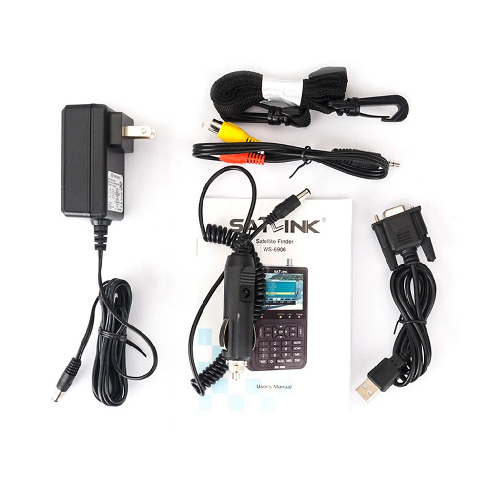 Satlink ws 6906 спутниковый искатель DVB-S цифровой спутниковый satFinder метр HD 3,5 дюймов ЖК-сигнал WS 6906 спутниковый искатель