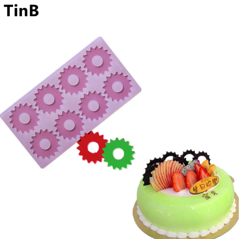 Силиконовая форма для выпечки DIY торта шоколадная шестерня конфеты формочки желе