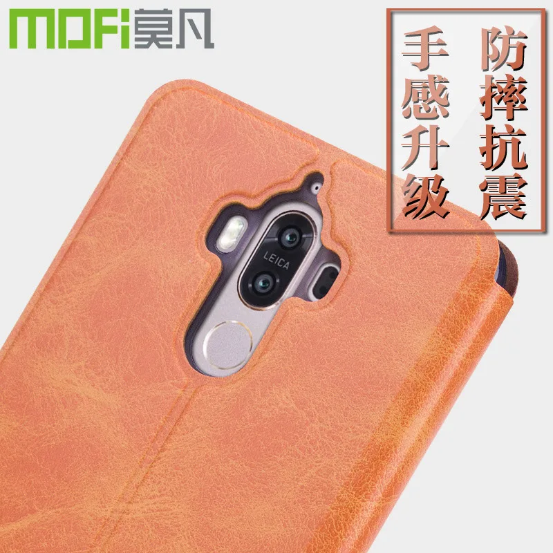 Оригинал mofi для huawei mate 9 leather case откидная крышка внутренний мягкий силиконовый тпу
